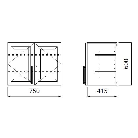 IC075WPZトール（パントリー）キャビネット