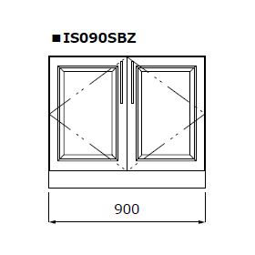 IS090SBZ　洗面器キャビネット